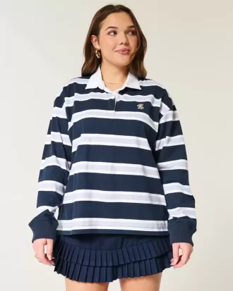 Easy Teddy Bear Graphic Rugby Polo