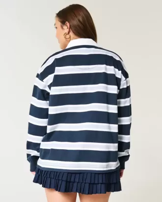 Easy Teddy Bear Graphic Rugby Polo