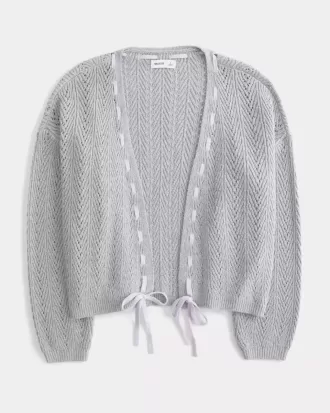 Easy Textured No-Close Cardigan