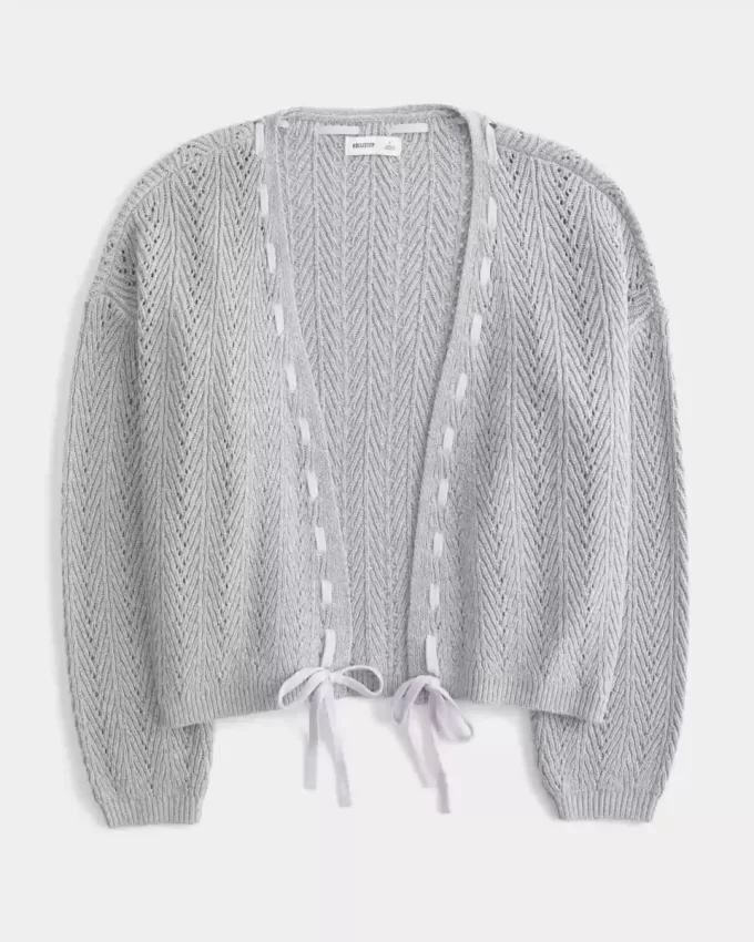 Easy Textured No-Close Cardigan