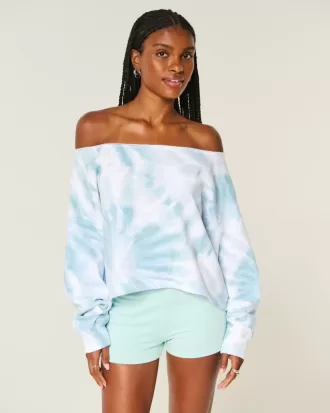 Easy Tie-Dye Double Off-the-Shoulder Sweatshirt