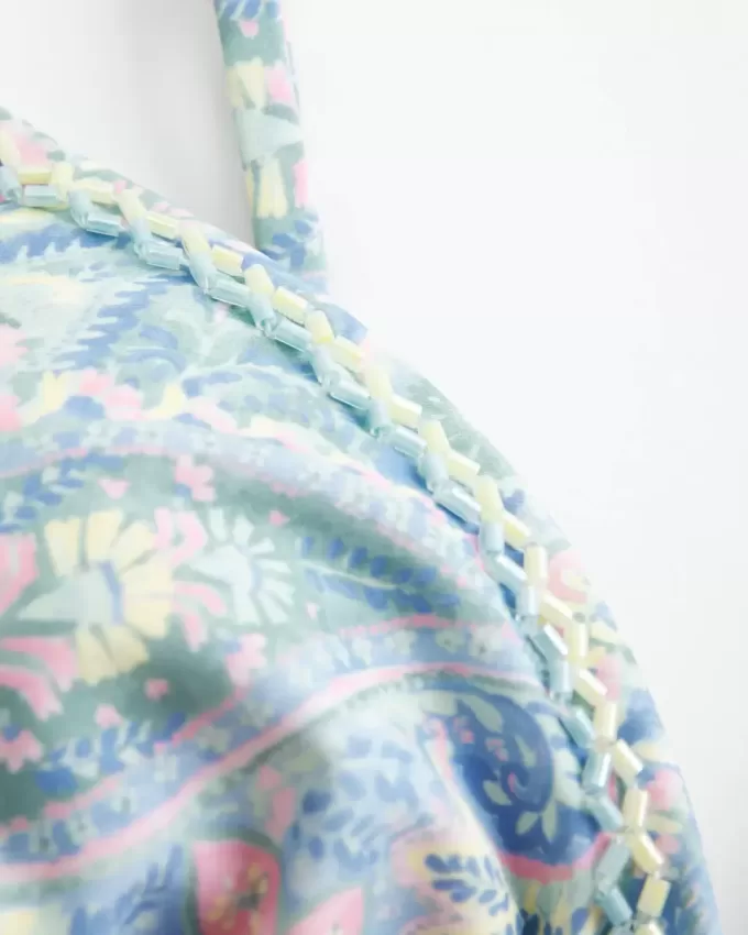 Embellished Triangle Bikini Top