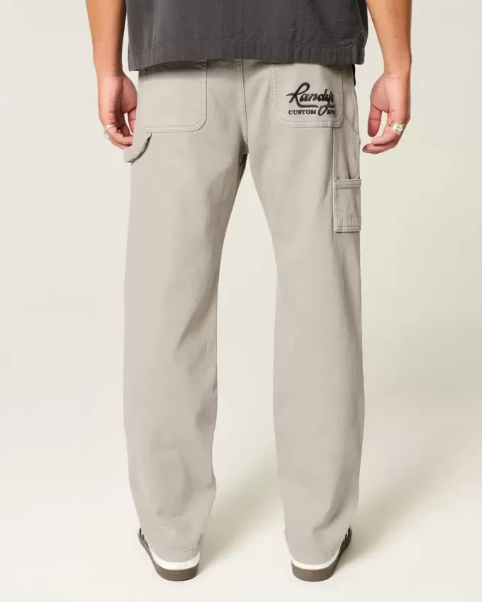 Embroidered Loose Painter Jeans