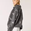 Embroidered Sherpa Fleece Jacket