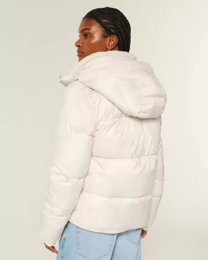 Faux Fur-Lined Puffer Jacket