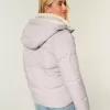Faux Fur-Lined Puffer Jacket