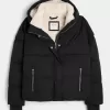 Faux Fur-Lined Puffer Jacket
