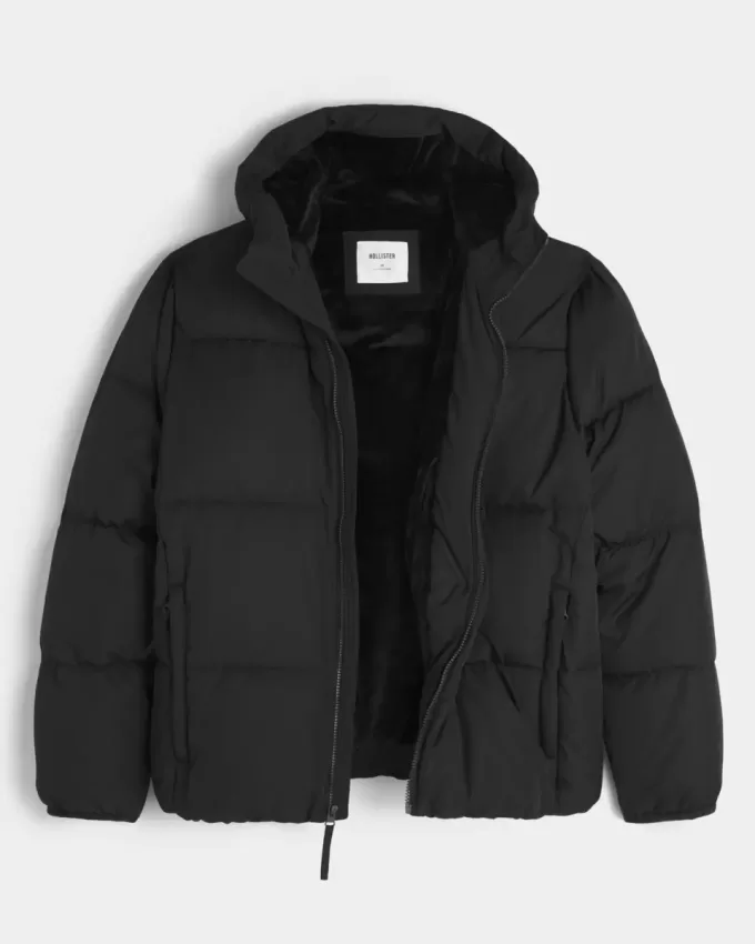 Faux Fur-Lined Puffer Jacket