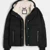 Faux Fur-Lined Puffer Jacket