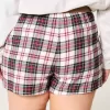 Flannel Tie Shorts