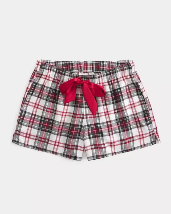 Flannel Tie Shorts