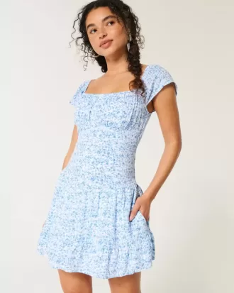 Flutter Sleeve Skort Dress