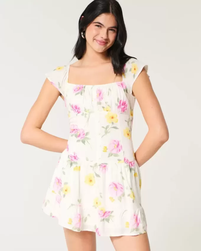 Flutter Sleeve Skort Dress