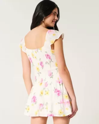 Flutter Sleeve Skort Dress