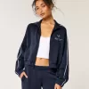 Gilly Hicks Active Cooldown Crop Track Jacket