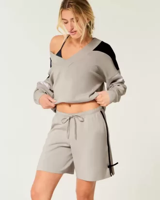 Gilly Hicks Active Cooldown Side Bow Shorts