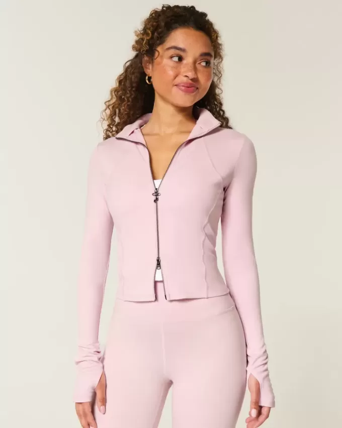 Gilly Hicks Active Recharge Bow Double Zip Jacket