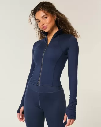Gilly Hicks Active Recharge Bow Double Zip Jacket