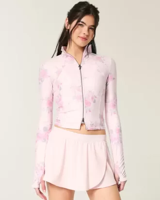 Gilly Hicks Active Recharge Bow Double Zip Jacket