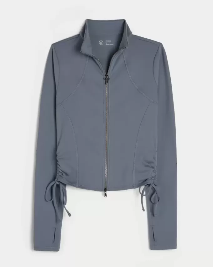 Gilly Hicks Active Recharge Side-Tie Zip-Up Jacket