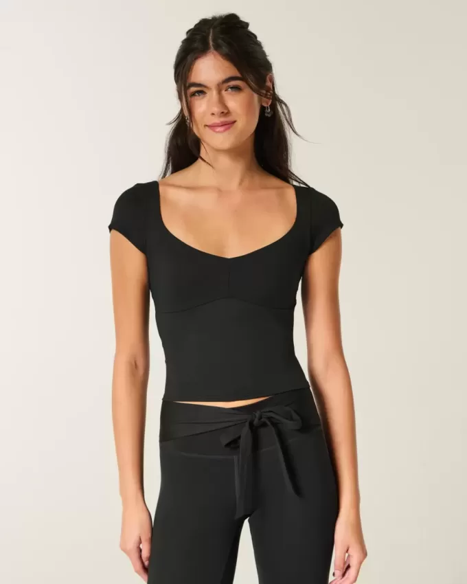 Gilly Hicks Active Tie-Back Ballet Top
