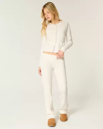 Gilly Hicks Cable-Knit Foldover Boot Pants