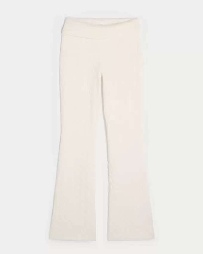 Gilly Hicks Cable-Knit Foldover Boot Pants
