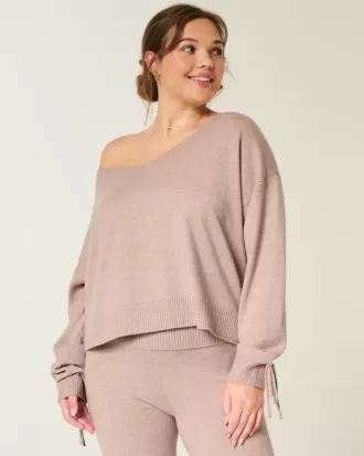 Gilly Hicks Cozy Off-the-Shoulder Bow Sweater
