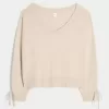 Gilly Hicks Cozy Off-the-Shoulder Bow Sweater
