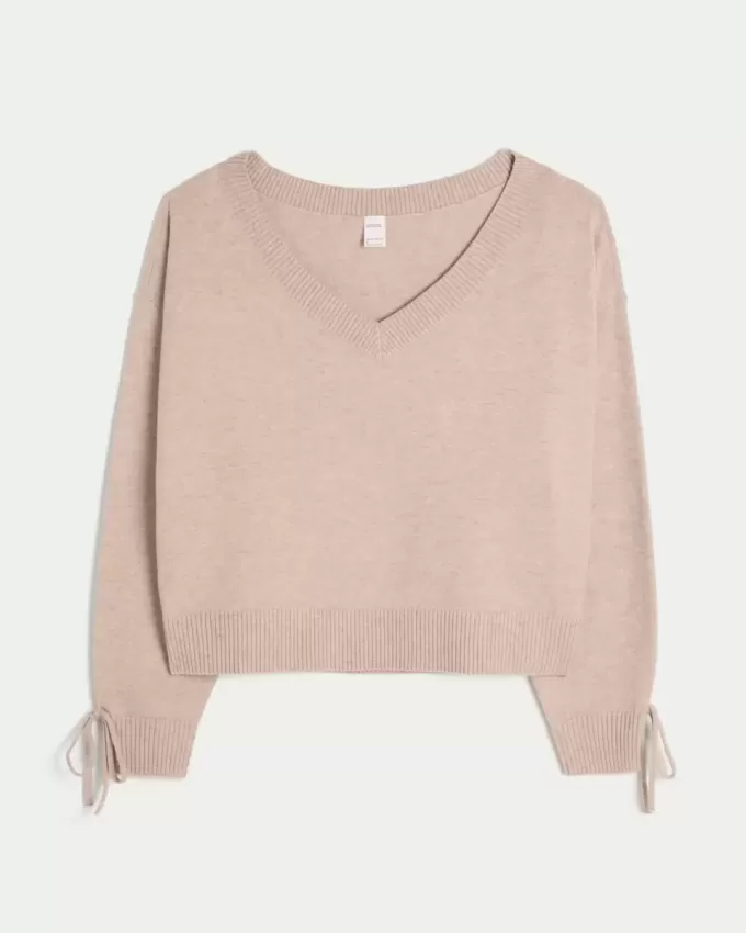 Gilly Hicks Cozy Off-the-Shoulder Bow Sweater