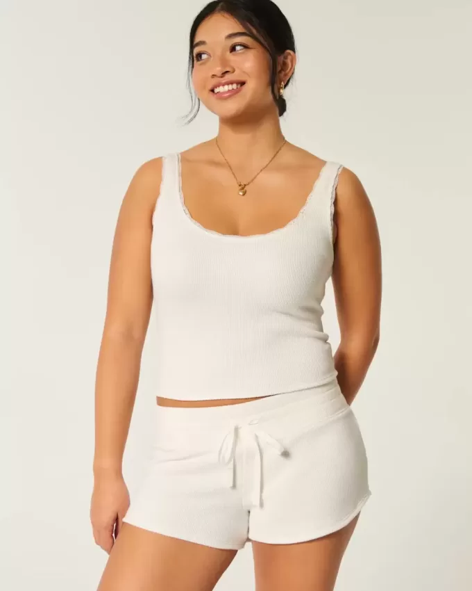 Gilly Hicks Cozy Waffle Mini Shorts