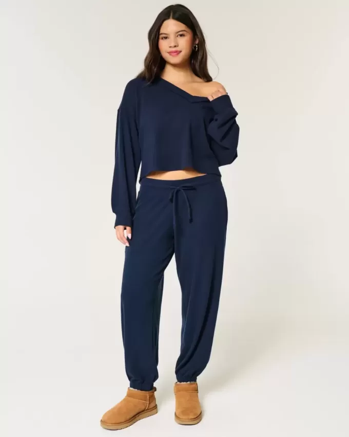 Gilly Hicks Relaxed Waffle Joggers