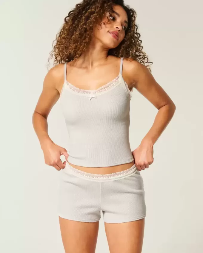 Gilly Hicks Waffle Lace Shortie Shorts