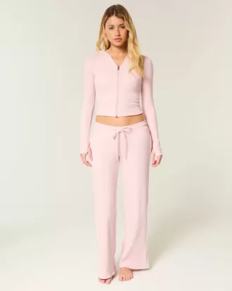 Gilly Hicks Waffle Lace Straight Pants