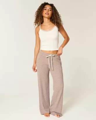Gilly Hicks Waffle Lace Straight Pants