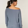 Gilly Hicks Waffle Off-the-Shoulder Top