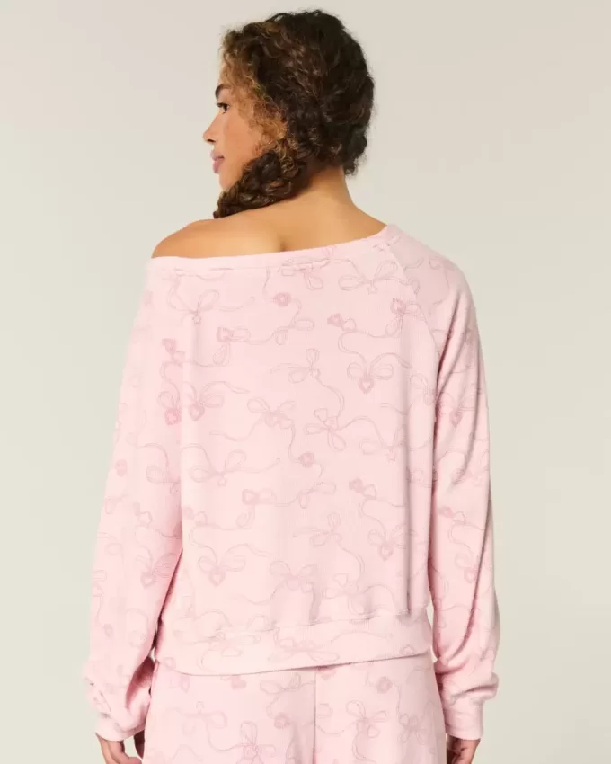 Gilly Hicks Waffle Off-the-Shoulder Top