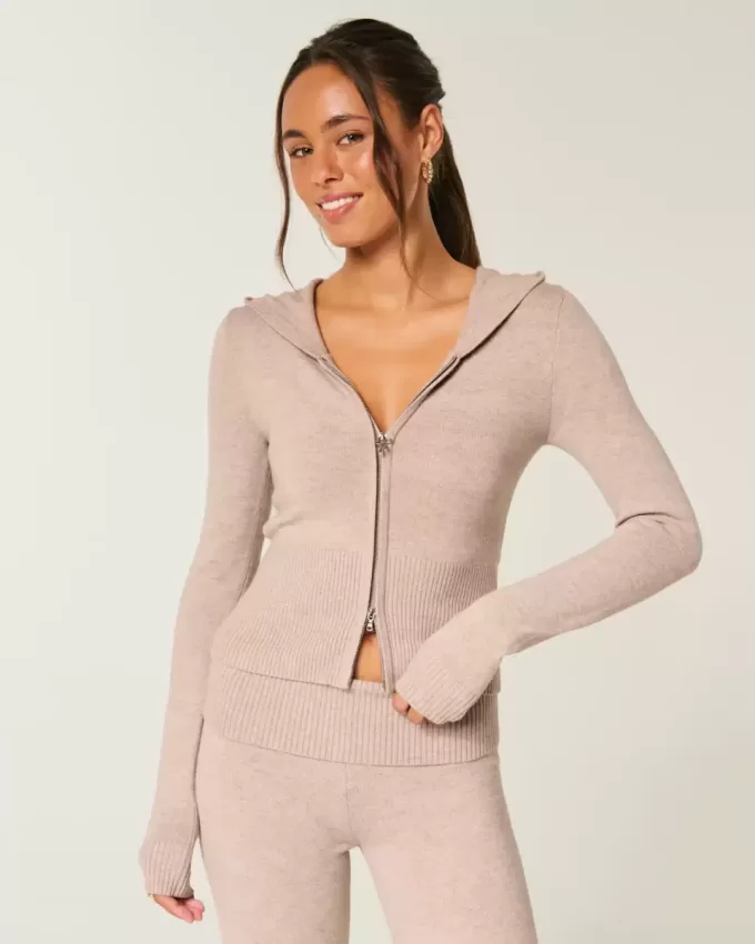 Gilly Hicks Zip-Up Sweater Hoodie