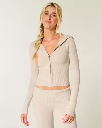 Gilly Hicks Zip-Up Sweater Hoodie