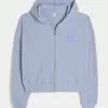 Gilly Hicks Zip-Up Waffle Hoodie