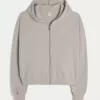 Gilly Hicks Zip-Up Waffle Hoodie