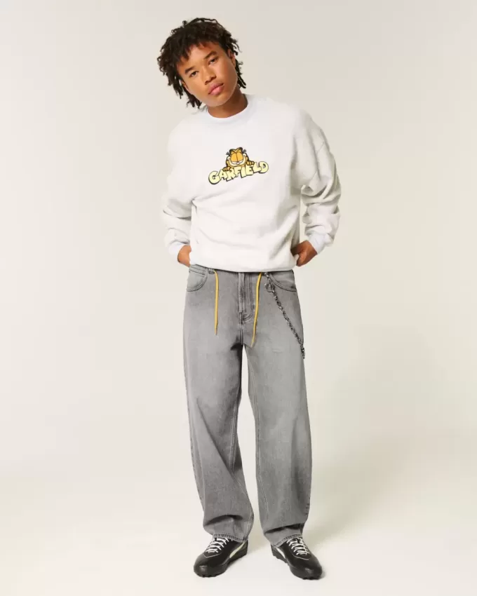 Grey Skater Baggy Jeans