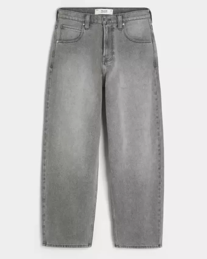 Grey Skater Baggy Jeans