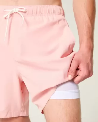 Hawaii Graphic Mid-Thigh Volley Swim Trunks