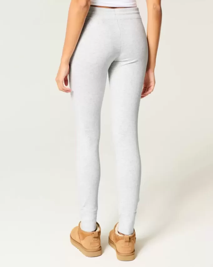 Heart Graphic Fleece Leggings