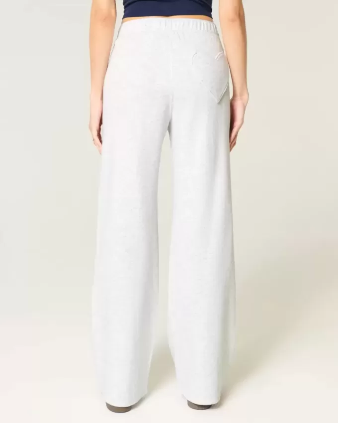 Heart Pocket Wide-Leg Sweatpants