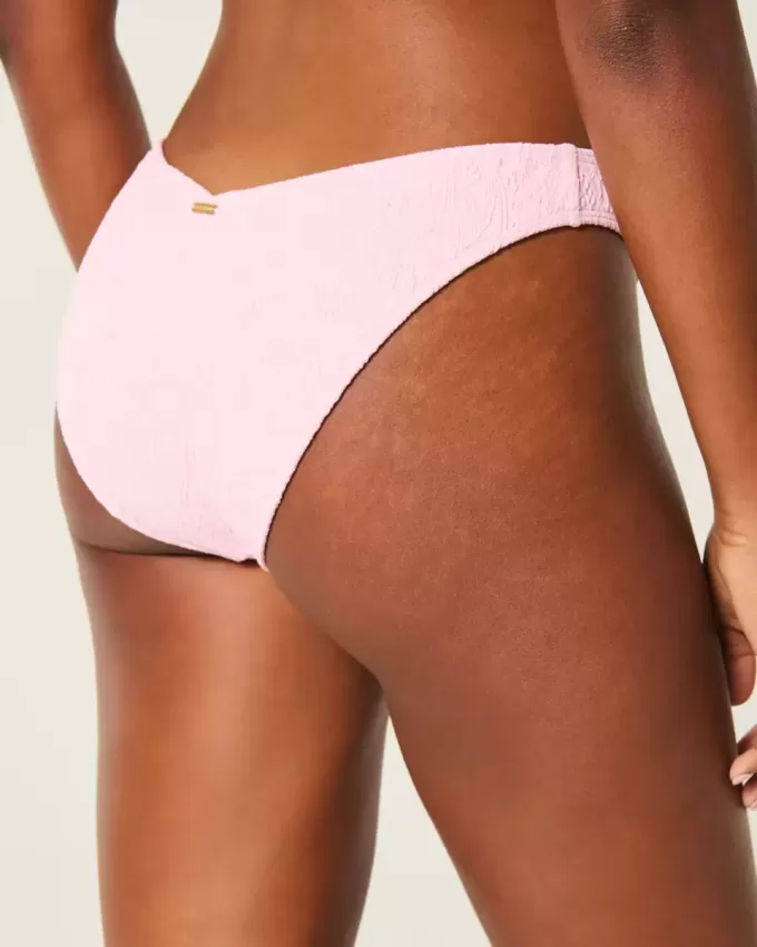 High-Leg V-Waist Jacquard Cheeky Bikini Bottom