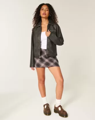 High-Rise A-Line Mini Skort