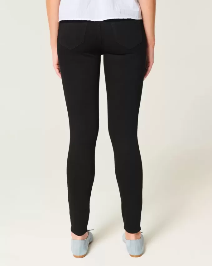 High-Rise Black Jean Leggings