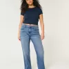 High-Rise Dark Wash Dad Jeans